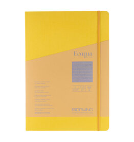 CLEARANCE Ecoqua Plus Sewn Spine Notebook, Yellow, A4, Ruled