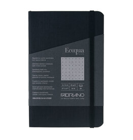 Ecoqua Plus Sewn Spine Notebook, Black, 3.5” x 5.5”, Dotted