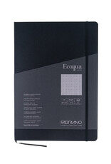 CLEARANCE Ecoqua Plus Sewn Spine Notebook, Black, A4, Dotted