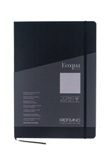 Ecoqua Plus Sewn Spine Notebook, Black, A4, Dotted