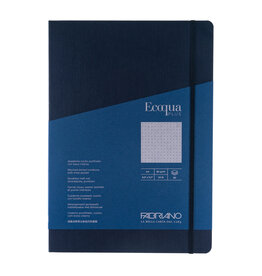 Ecoqua Plus Sewn Spine Notebook, Navy, A4, Dotted