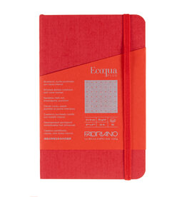 Ecoqua Plus Sewn Spine Notebook, Red, 3.5” x 5.5”, Dotted