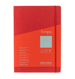 Ecoqua Plus Sewn Spine Notebook, Red, A4, Dotted