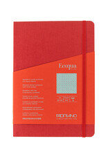Ecoqua Plus Sewn Spine Notebook, Red, A5, Dotted