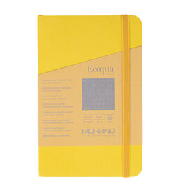 Ecoqua Plus Sewn Spine Notebook, Yellow, 3.5” x 5.5”, Dotted