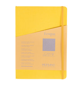 Ecoqua Plus Sewn Spine Notebook, Yellow, A5, Dotted