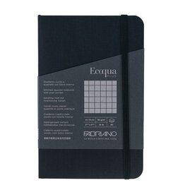 Ecoqua Plus Sewn Spine Notebook, Black, 3.5” x 5.5”, Graphed