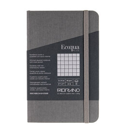 Ecoqua Plus Sewn Spine Notebook, Grey, 3.5” x 5.5”, Graphed