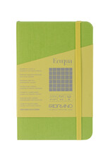 Ecoqua Plus Sewn Spine Notebook, Lime, 3.5” x 5.5”, Graphed