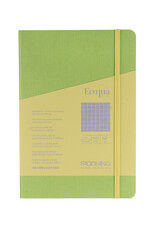 Ecoqua Plus Sewn Spine Notebook, Lime, A5, Graphed