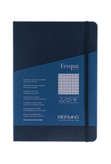 Ecoqua Plus Sewn Spine Notebook, Navy, A5, Graphed