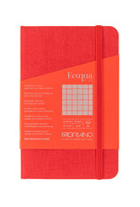 Ecoqua Plus Sewn Spine Notebook, Red, 3.5” x 5.5”, Graphed