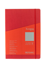Ecoqua Plus Sewn Spine Notebook, Red, A4, Graphed