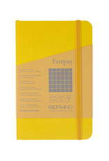 Ecoqua Plus Sewn Spine Notebook, Yellow, 3.5” x 5.5”, Graphed