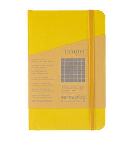 Ecoqua Plus Sewn Spine Notebook, Yellow, 3.5” x 5.5”, Graphed