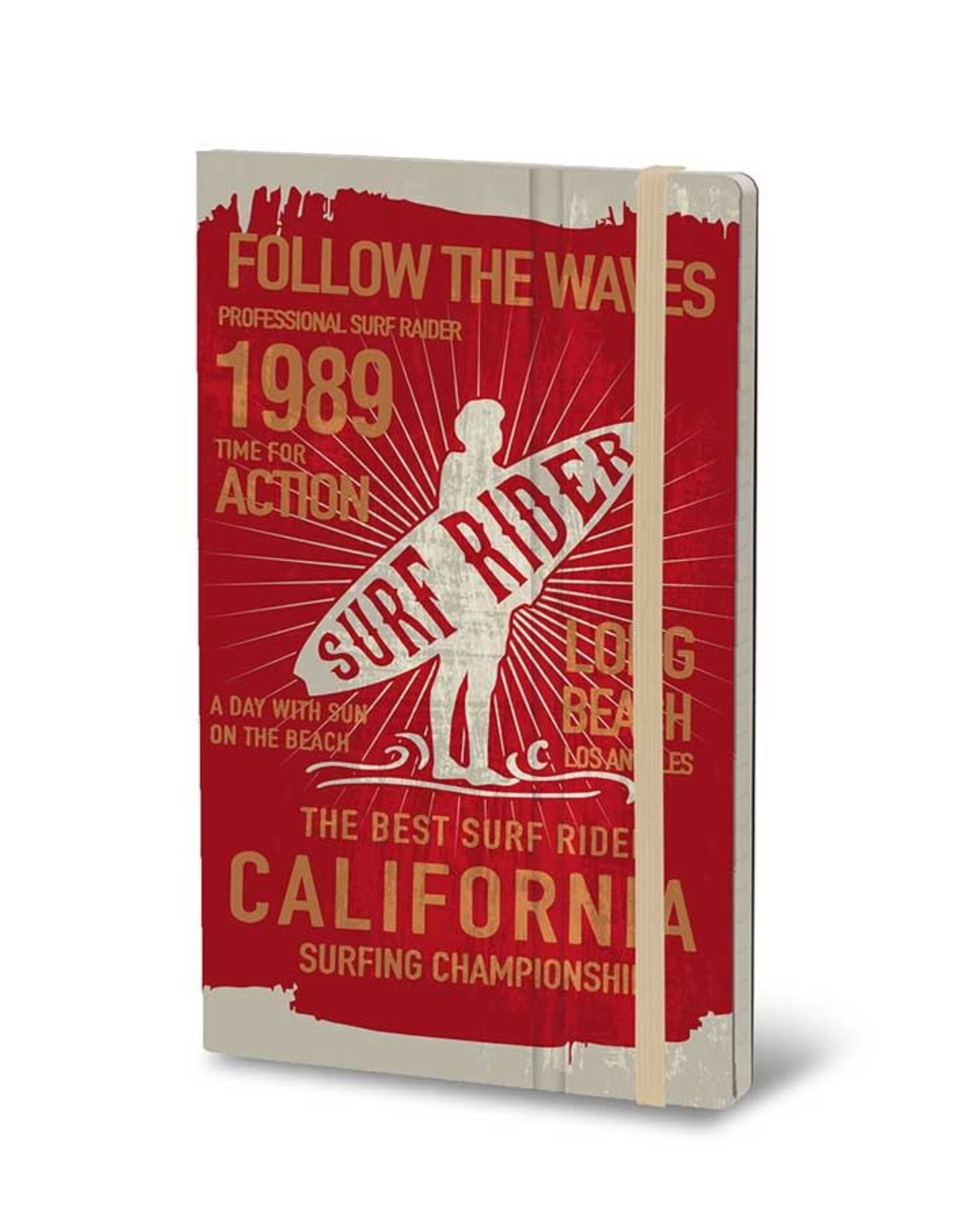 Giuliano Mazzuoli CLEARANCE Stifflex Notebook,  13 X 21 Cm, Surf Rider Red