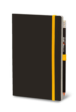 Giuliano Mazzuoli Stifflex Notebook,  9 X 14 Cm,  Yellow  - Black
