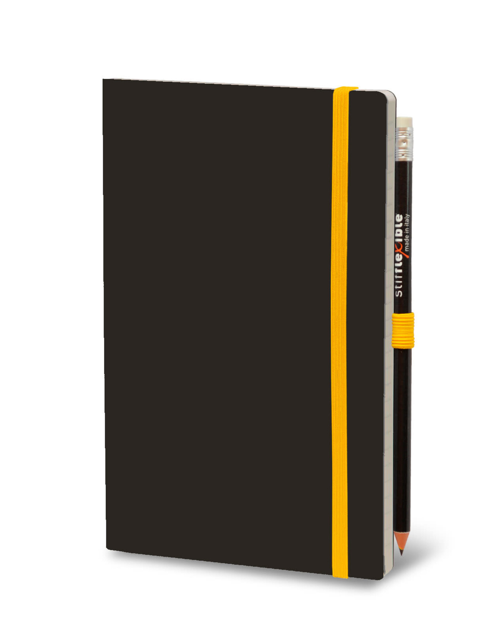 Giuliano Mazzuoli Stifflex Notebook,  9 X 14 Cm,  Yellow  - Black