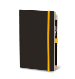 Giuliano Mazzuoli Stifflex Notebook,  9 X 14 Cm,  Yellow  - Black