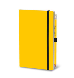 Giuliano Mazzuoli Stifflex Notebook,  9 X 14 Cm,  Black  - Yellow