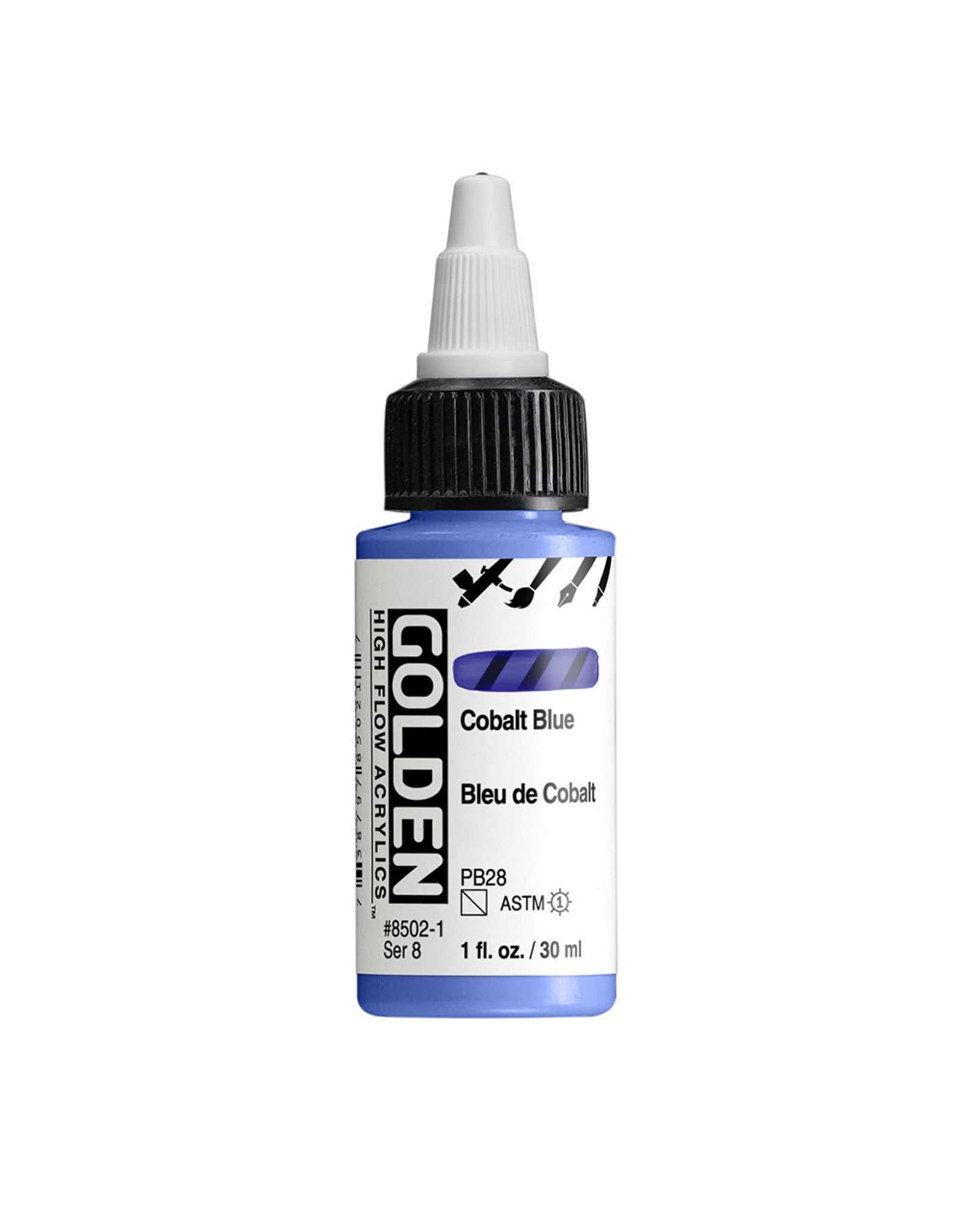 Golden Golden High Flow Acrylics, Cobalt Blue 1oz