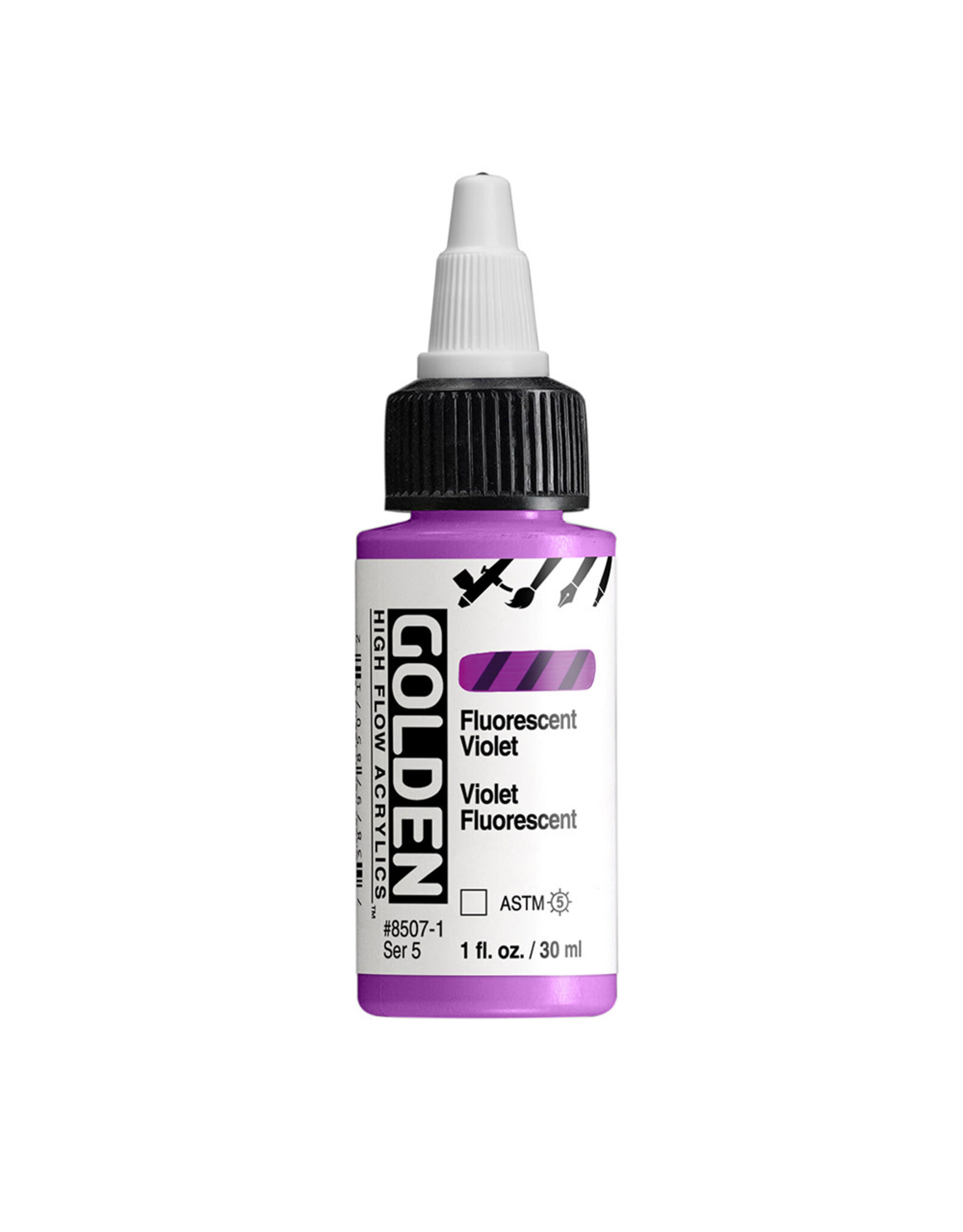 Golden Golden High Flow Acrylics, Fluorescent Violet 1oz