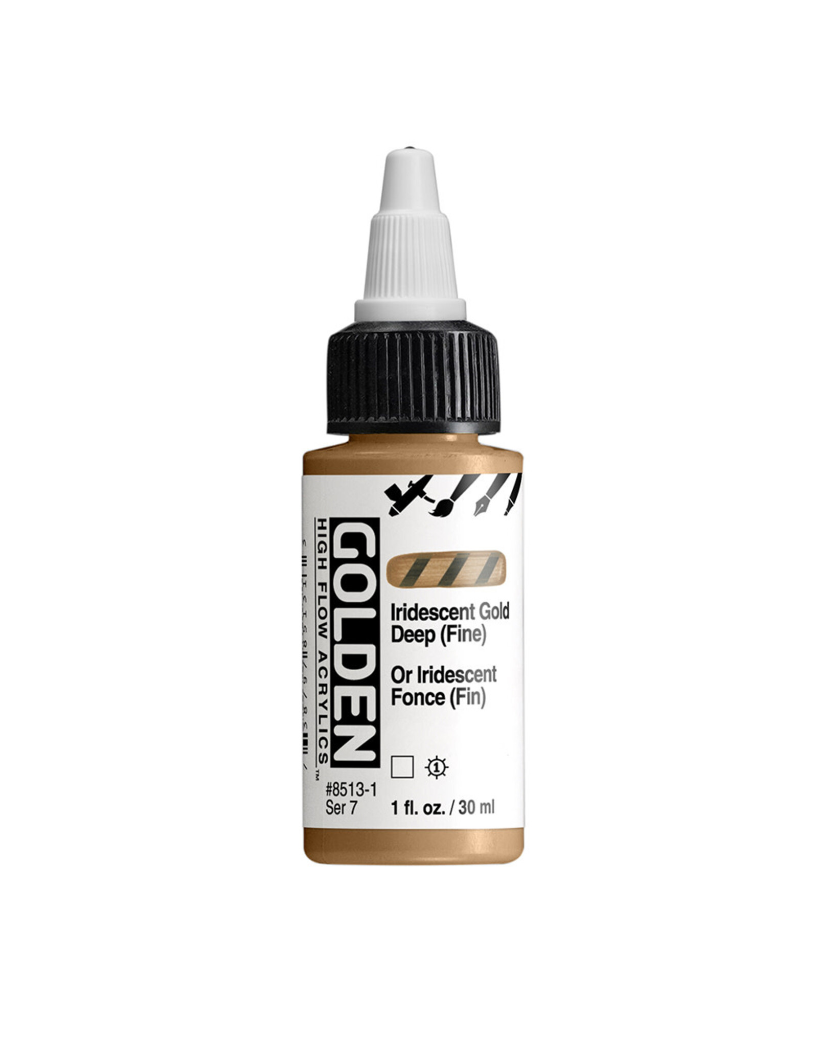 Golden Golden High Flow Acrylics, Iridescent Gold Deep (Fine) 1oz