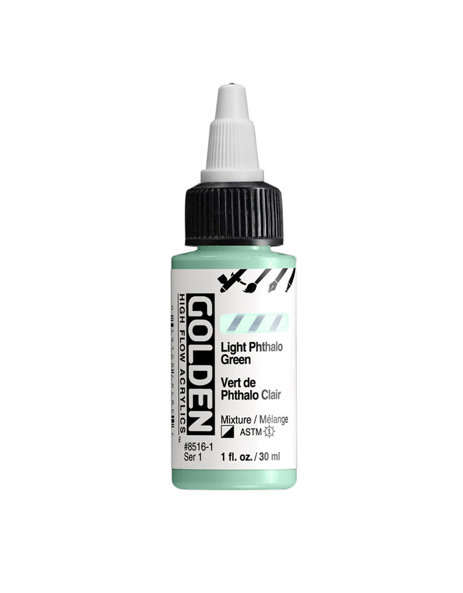 Golden Golden High Flow Acrylics, Light Phthalo Green 1oz