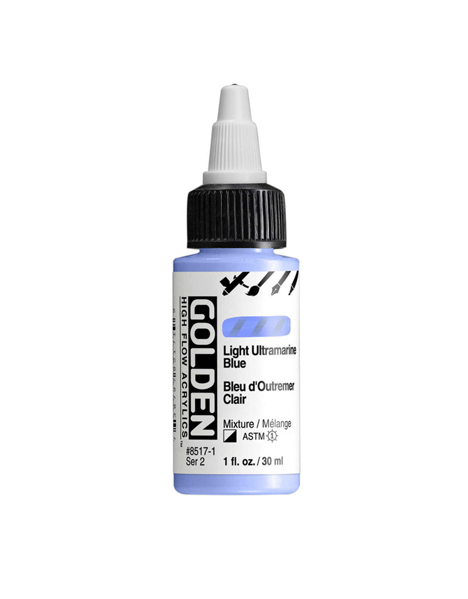 Golden Golden High Flow Acrylics, Light Ultramarine Blue 1oz