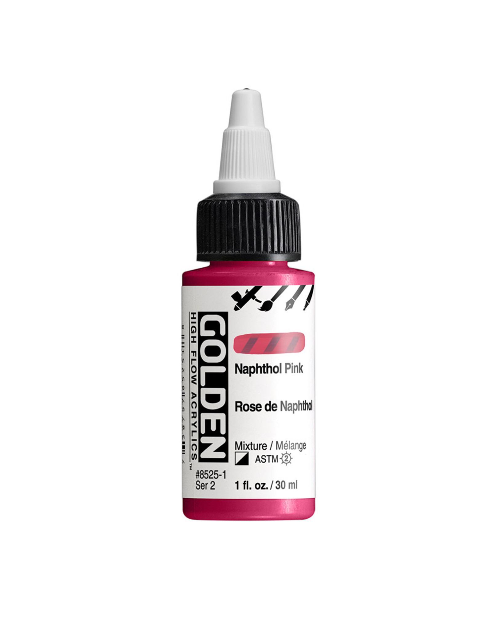 Golden Golden High Flow Acrylics, Naphthol Pink 1oz