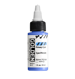 Golden Golden High Flow Acrylics, Primary Cyan 1oz