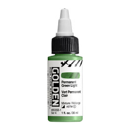 Golden Golden High Flow Acrylics, Permanent Green Light 1oz