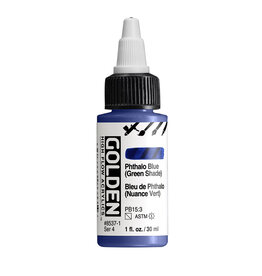 Golden Golden High Flow Acrylics, Phthalo Blue (Green Shade) 1oz