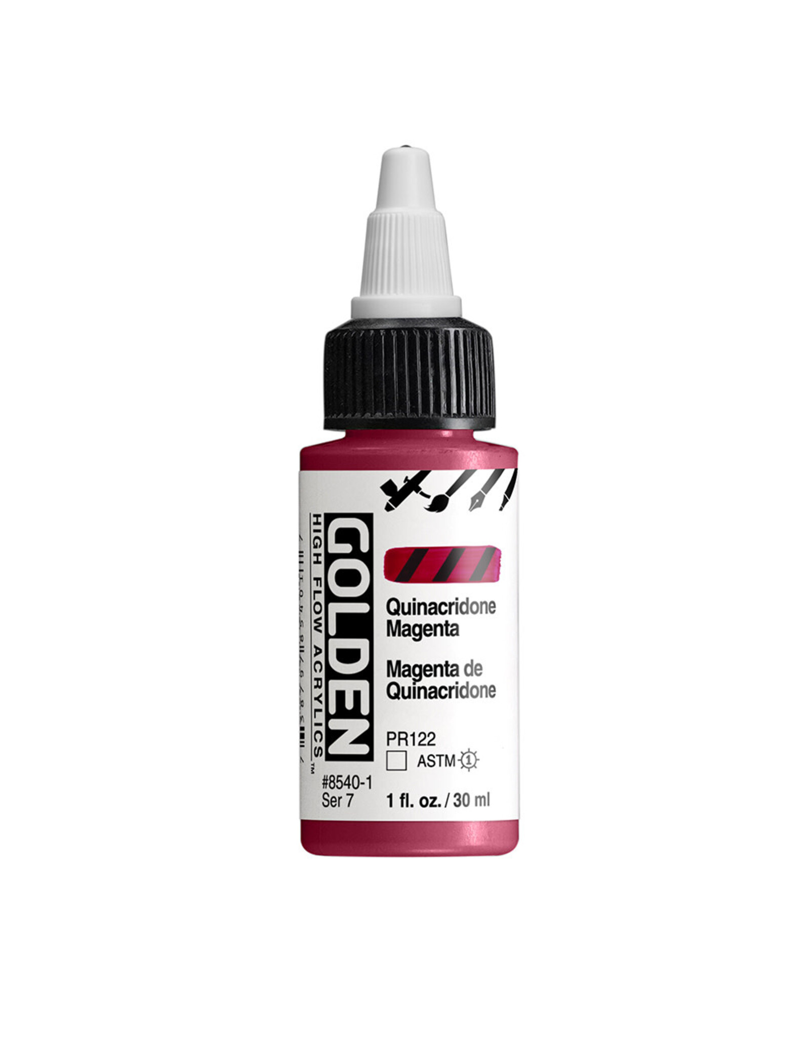 Golden Golden High Flow Acrylics, Quinacridone Magenta 1oz