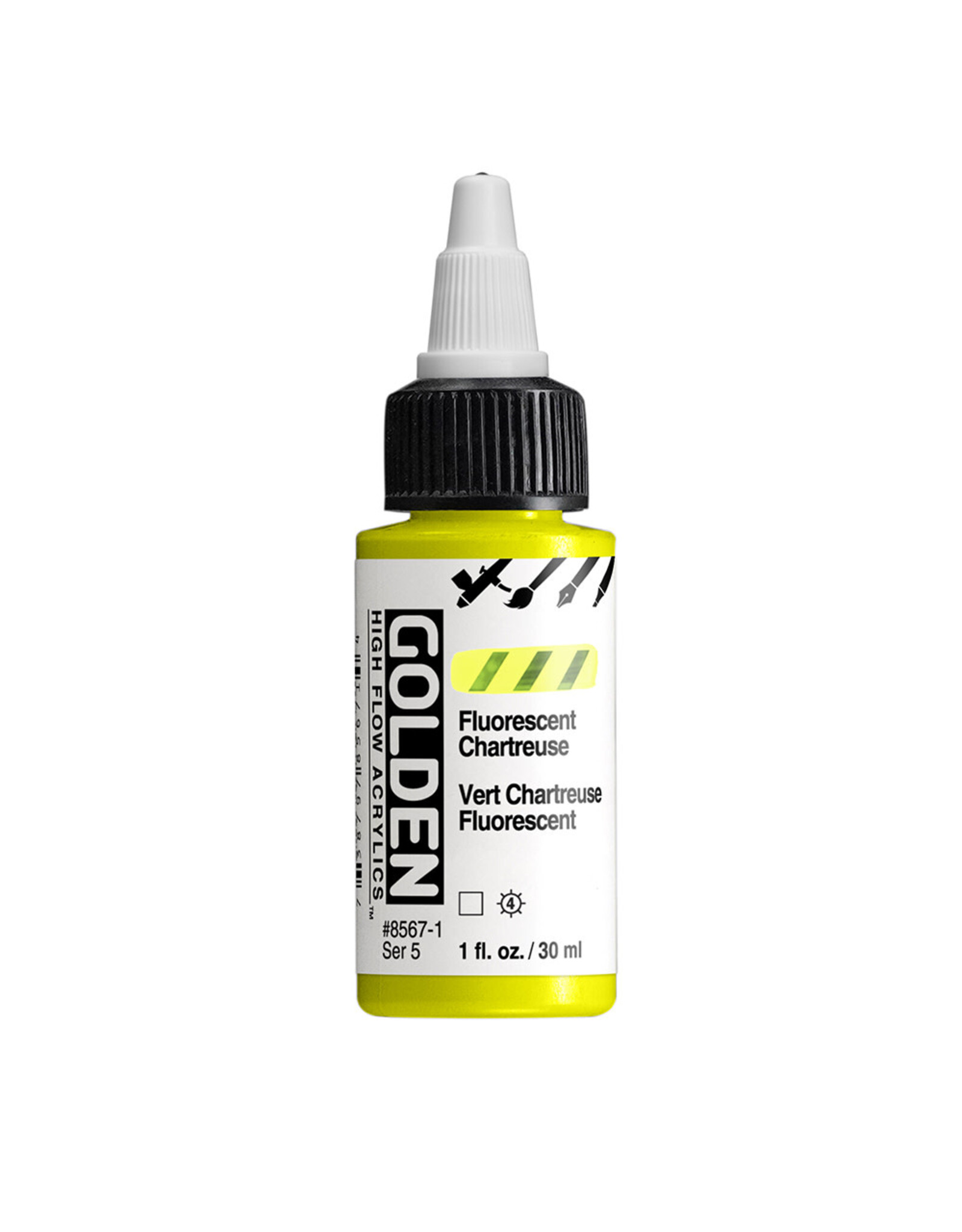 Golden Golden High Flow Acrylics, Fluorescent Chartreuse 1oz