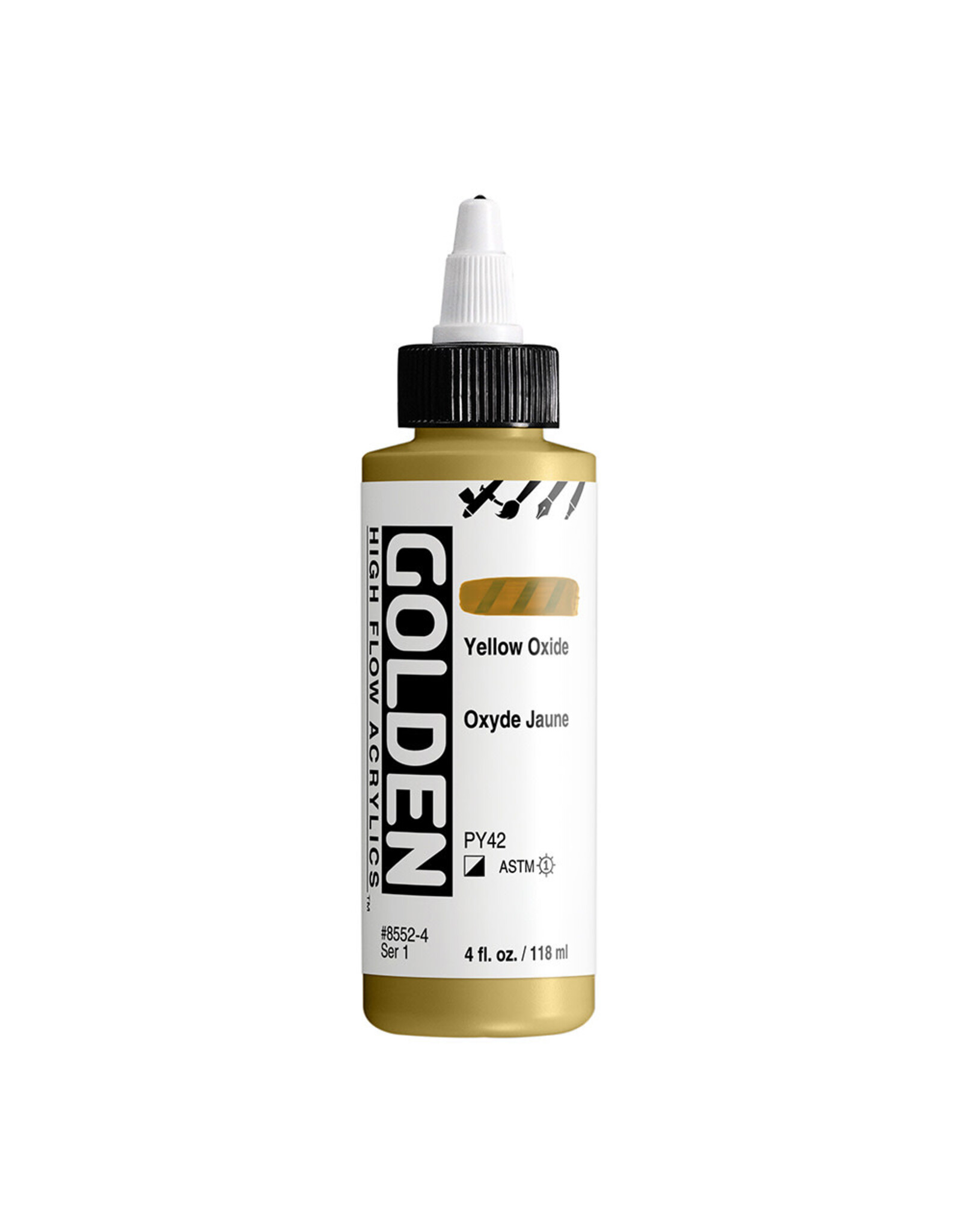 Golden Golden High Flow Acrylics, Yellow Oxide 4oz