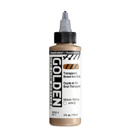 Golden Golden High Flow Acrylics, Transparent Brown Iron Oxide 4oz