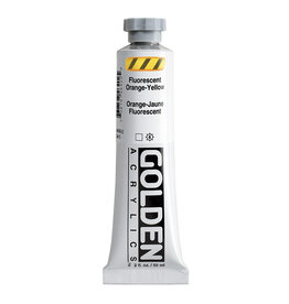 Golden Golden Heavy Body Acrylic Paint, Fluorescent Orange-Yellow, 2oz