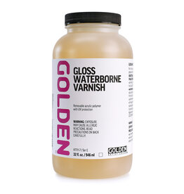CLEARANCE Golden Gloss Waterborne Varnish, 32oz