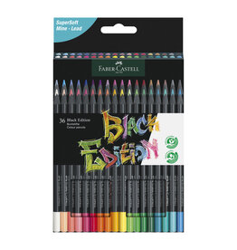 FABER-CASTELL Colored Pencils Black Edition, Set of 36