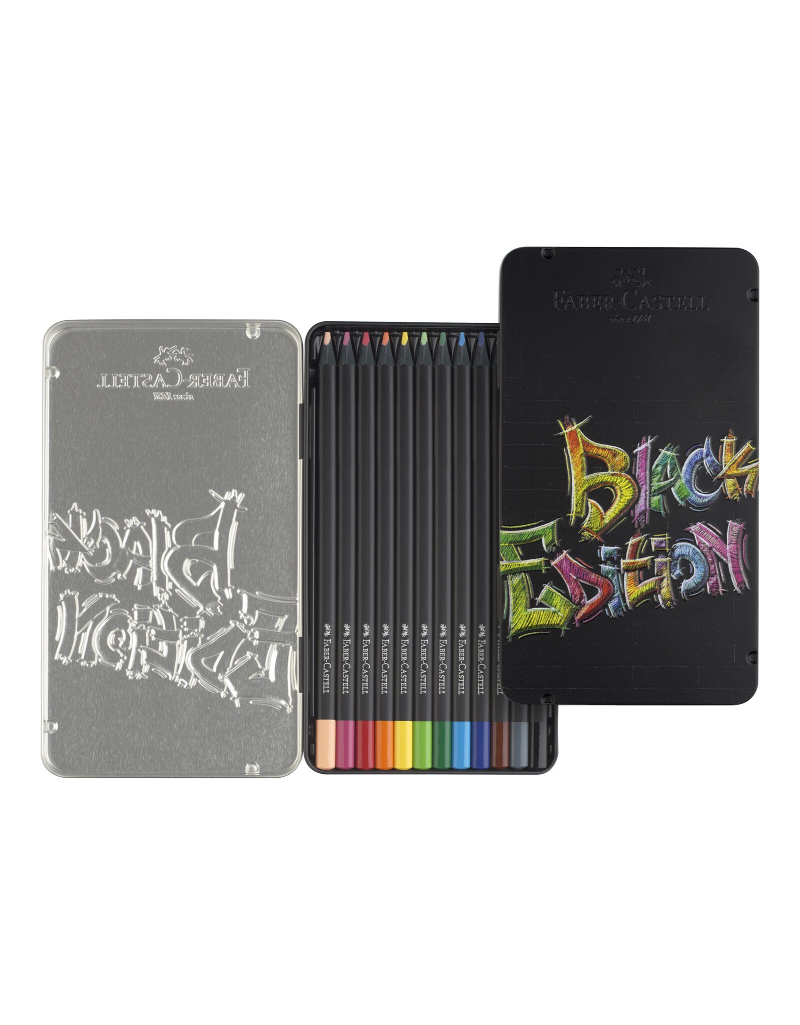 Colored Pencils Black Edition, Set of 12 (tin) - The Art Store