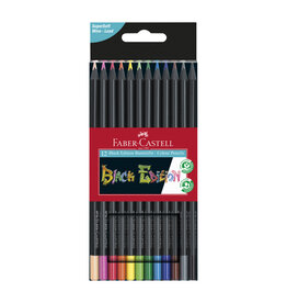 FABER-CASTELL Colored Pencils Black Edition, Set of 12