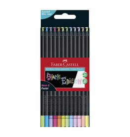 FABER-CASTELL Colored Pencils Black Edition, Neon and Pastel, Set of 12