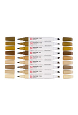 Pantone Talens Pantone Marker Brown Set of 9