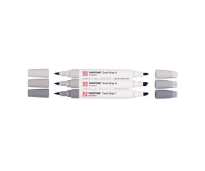 Pantone Dual Tip Markers - Cool Gray, Set of 3