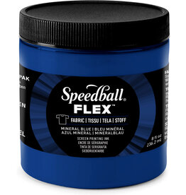 SPEEDBALL ART PRODUCTS Speedball FLEX Fabric Screen Printing Ink, Mineral Blue, 8oz