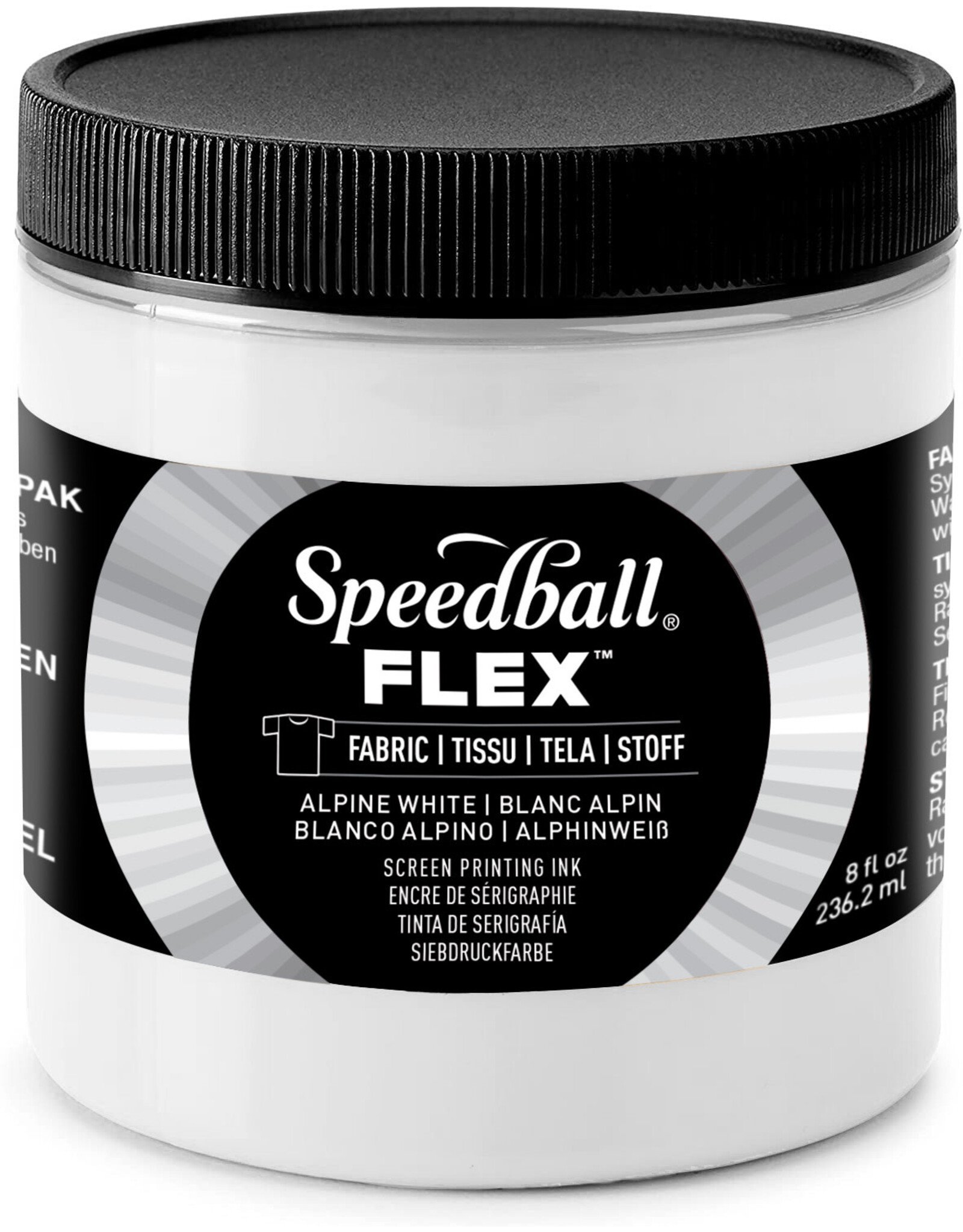 SPEEDBALL ART PRODUCTS Speedball FLEX Fabric Screen Printing Ink, Alpine White, 8oz