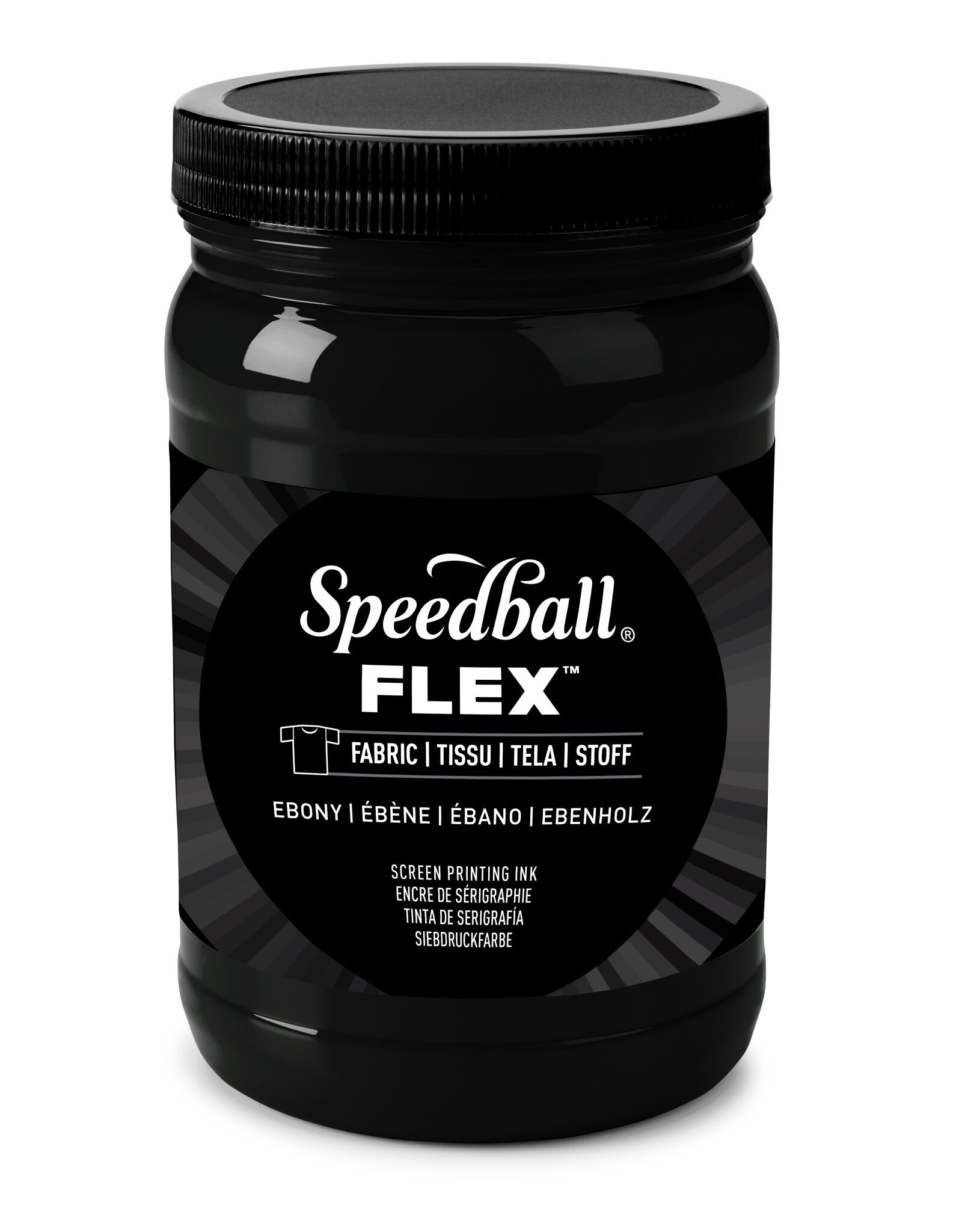 SPEEDBALL ART PRODUCTS Speedball FLEX Fabric Screen Printing Ink, Ebony,  32oz