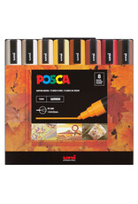 POSCA Uni POSCA Paint Markers, Medium, Warm Set of 8
