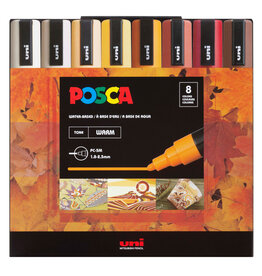 POSCA Uni POSCA Paint Markers, Medium, Warm Set of 8